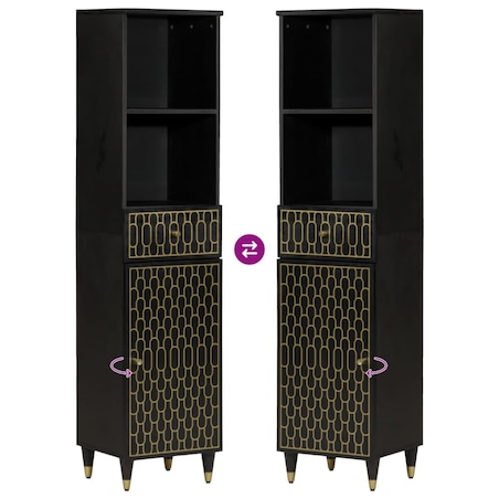 vidaXL 3-cz. zestaw mebli łazienkowych, lite drewno mango