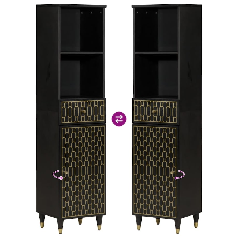 vidaXL 3-cz. zestaw mebli łazienkowych, lite drewno mango