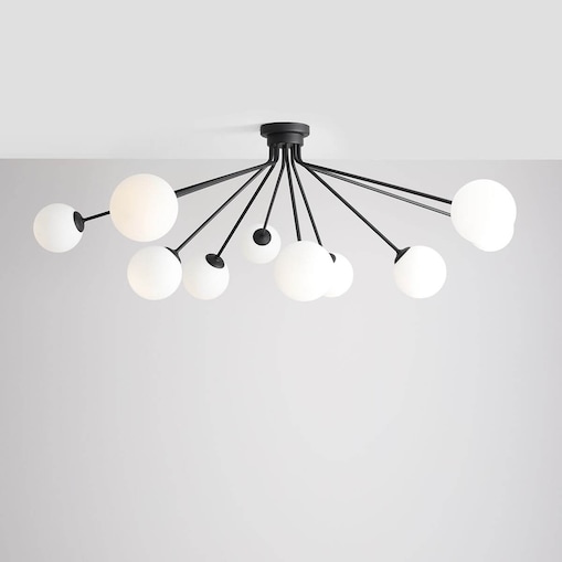 Modernistyczna lampa sufitowa Holm 1082PL_M1 Aldex do jadalni czarna biała