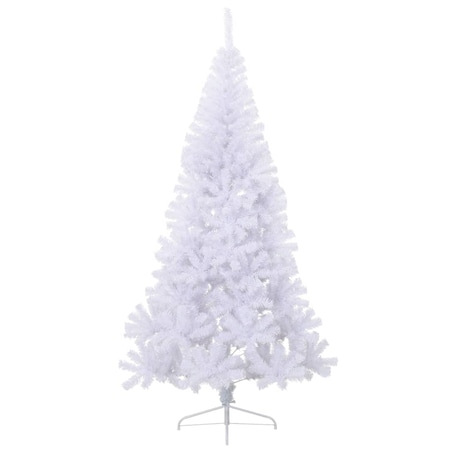 vidaXL Sztuczna choinka, ze stojakiem, połówka, biała, 240 cm, PVC