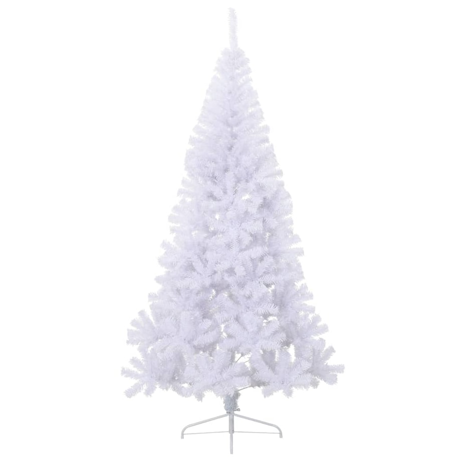 vidaXL Sztuczna choinka, ze stojakiem, połówka, biała, 240 cm, PVC