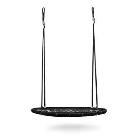 Huśtawka ogrodowa Neo-Sport bocianie gniazdo fotel wiszący 120 cm czarna