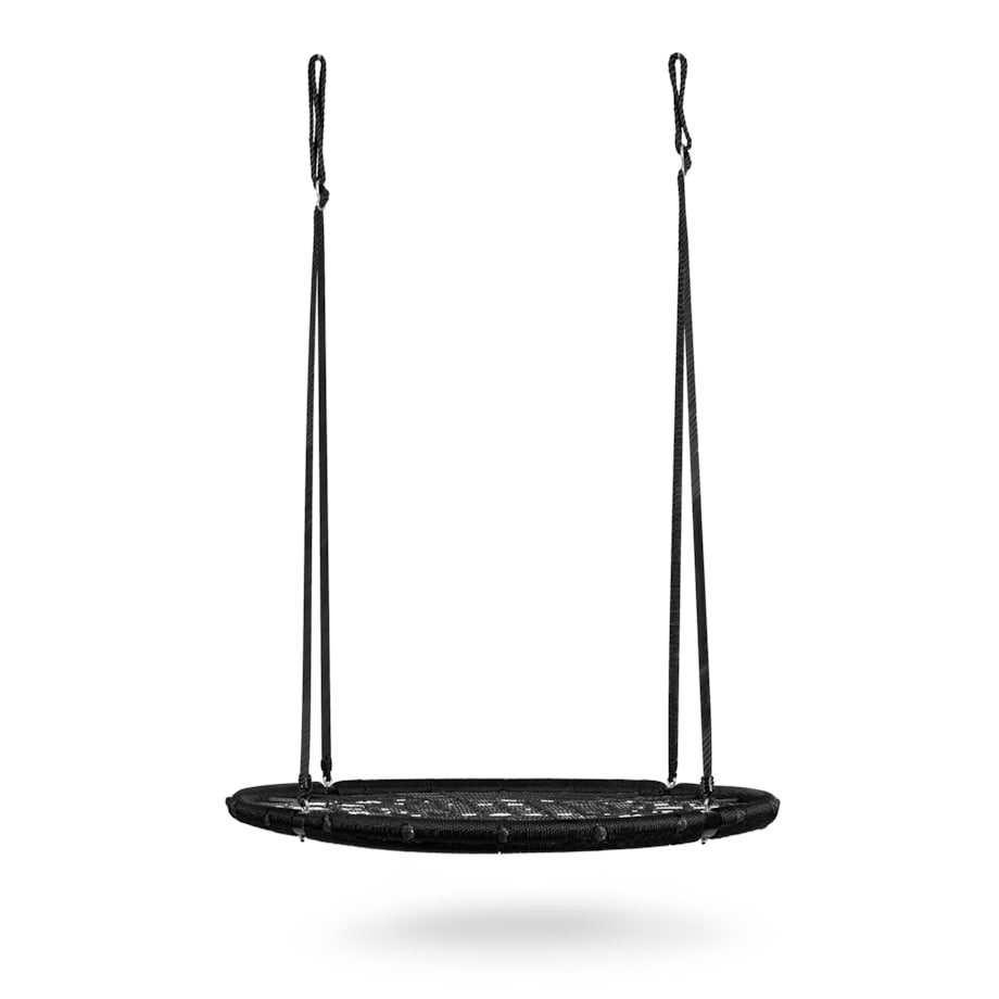 Huśtawka ogrodowa Neo-Sport bocianie gniazdo fotel wiszący 120 cm czarna