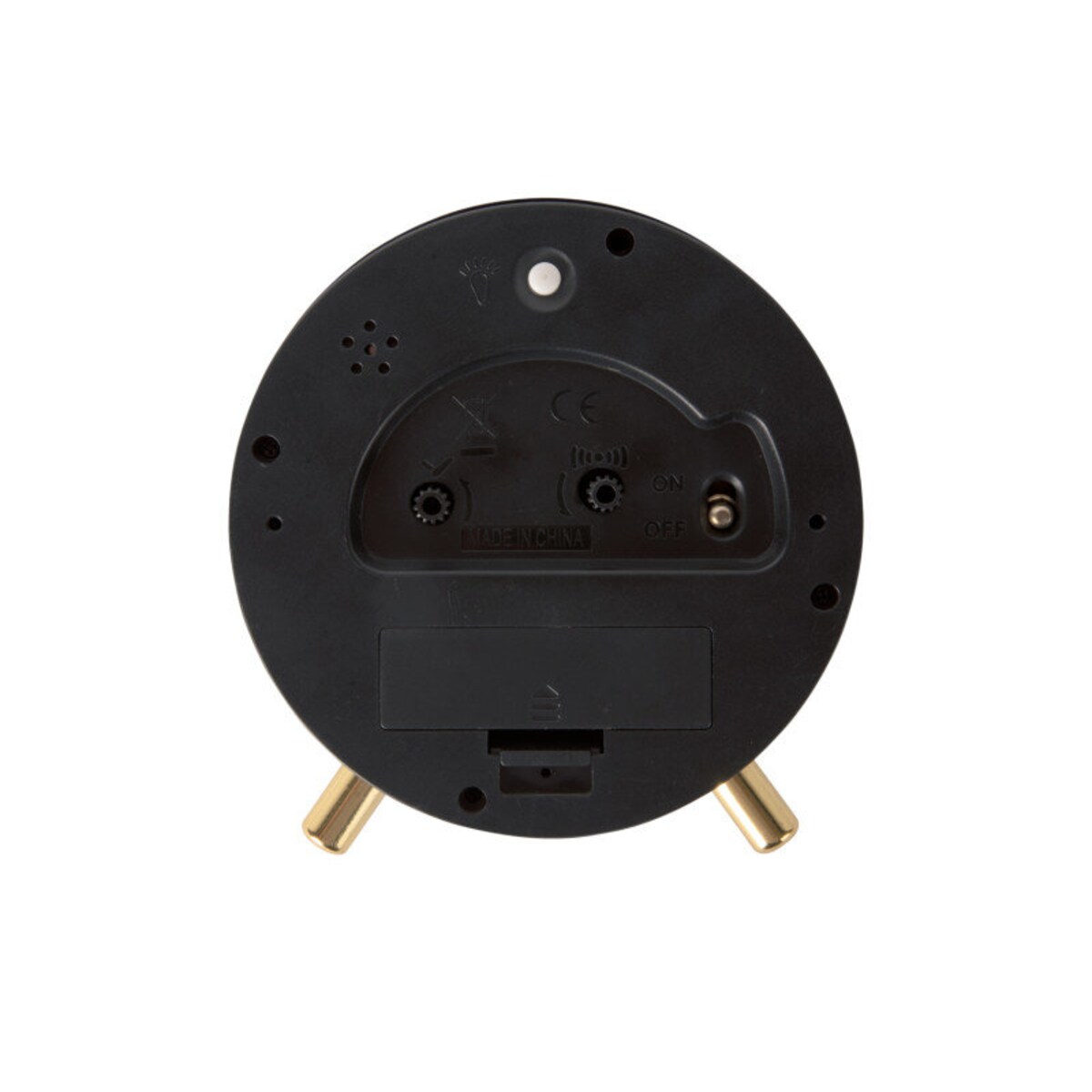 Budzik glamour GOLD DISC, Ø 11 cm