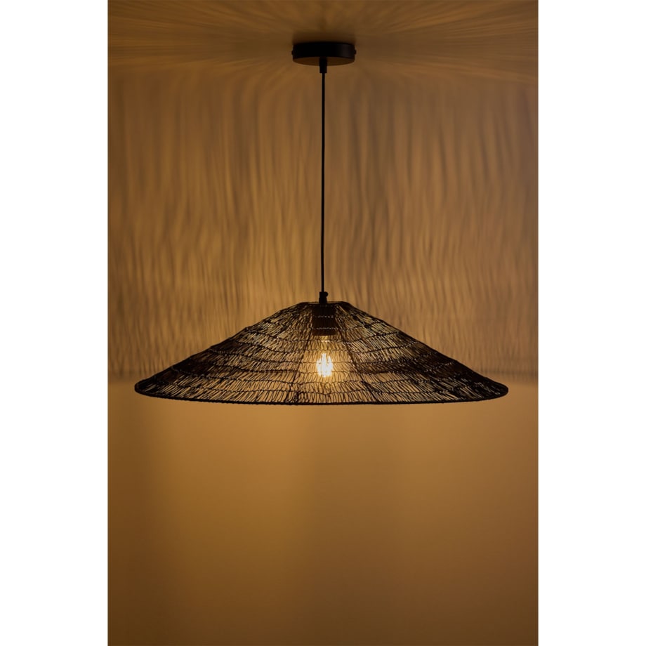 Lampa wisząca druciana Benilde Ø65 cm, czarna