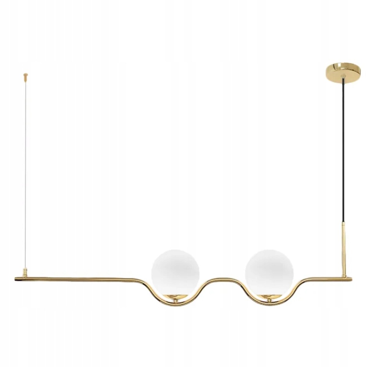 Lampa Sufitowa Nowoczesna Gold Złota E27 Klosz X2