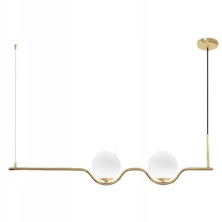Lampa Sufitowa Nowoczesna Gold Złota E27 Klosz X2