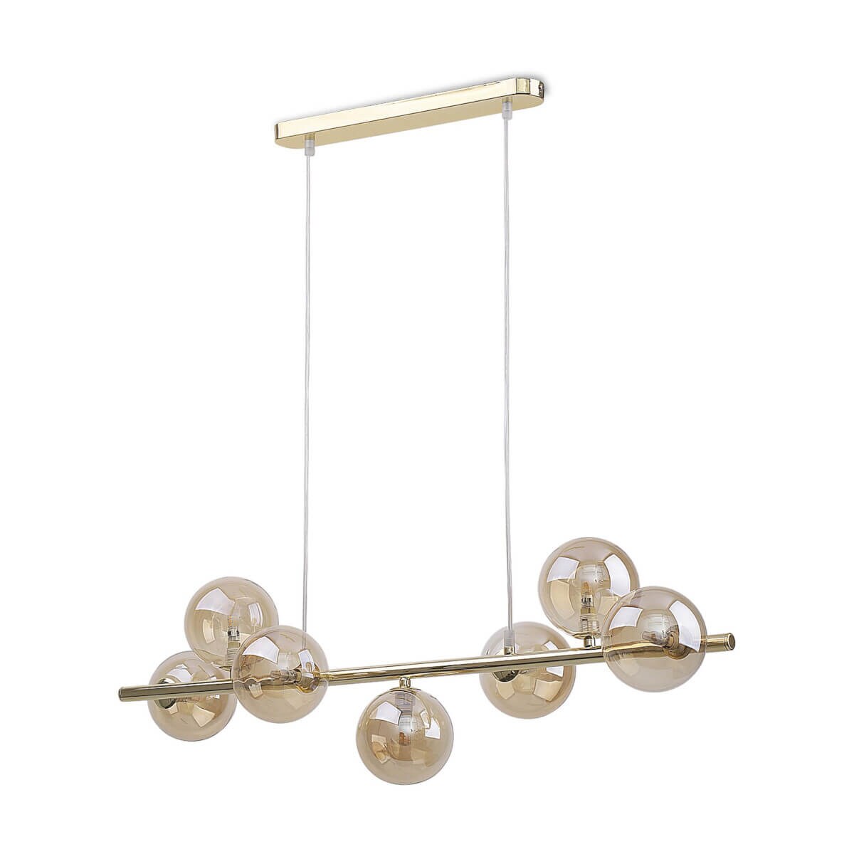 Jadalniana wisząca lampa ESTERA 5668 TK Lighting kule bursztynowe złote