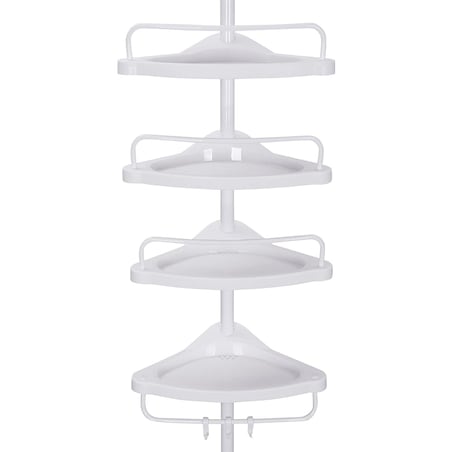 Półka Łazienkowa Teleskopowa Regulacja Wysokości Biała