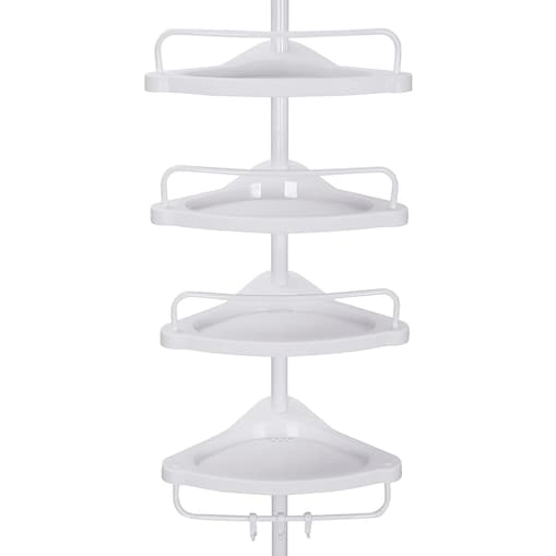 Półka Łazienkowa Teleskopowa Regulacja Wysokości Biała