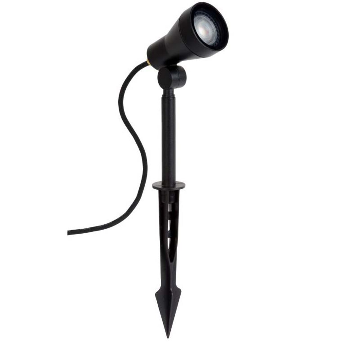 Czarna lampa gruntowa Spike 27882/05/30 outdoor IP54 z regulacją, Lucide