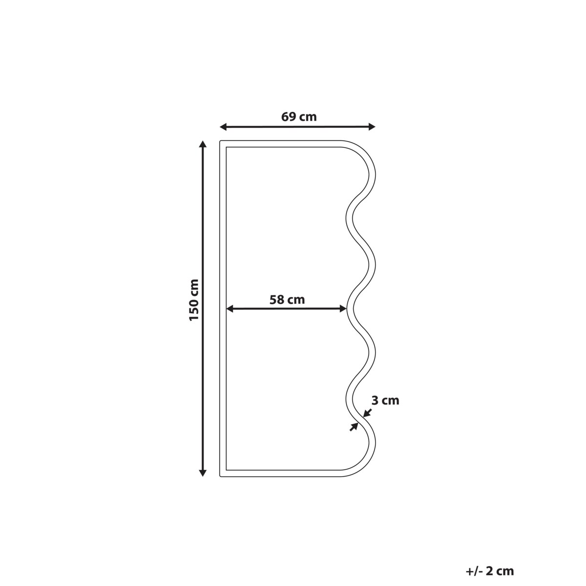 Lustro ścienne 150 cm Jasne drewno MURAT