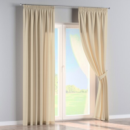 Zasłona na taśmie marszczącej 1 szt. 130x245 waniliowy