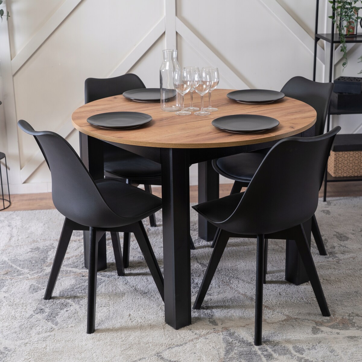 Krzesło Kuchenne Skandynawskie Czarne Do Jadalni Kuchni Salonu SCANDI