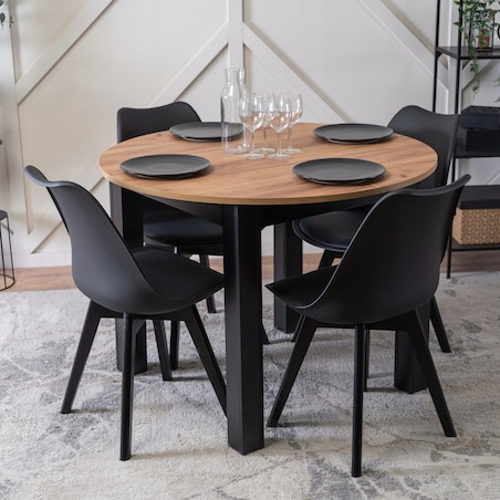 Krzesło Kuchenne Skandynawskie Czarne Do Jadalni Kuchni Salonu SCANDI