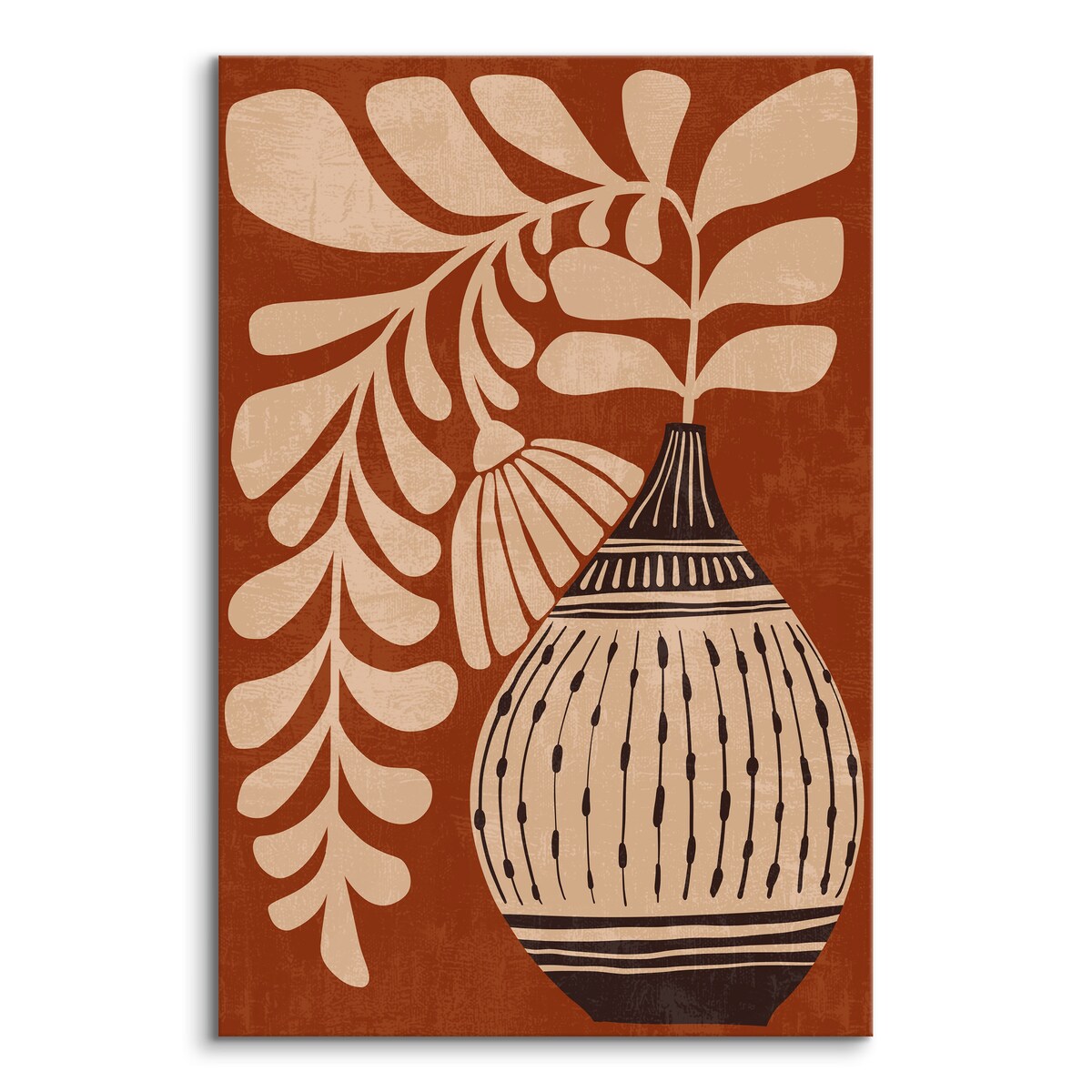 Obraz Japońska Dekoracja Kwiat w Wazonie 80x120cm