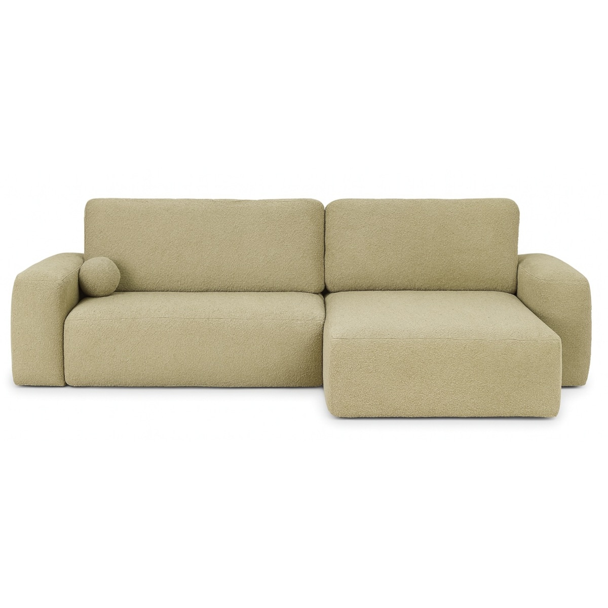 Narożnik Prawy ILO z funkcją spania i pojemnikiem na pościel, ciemny beż