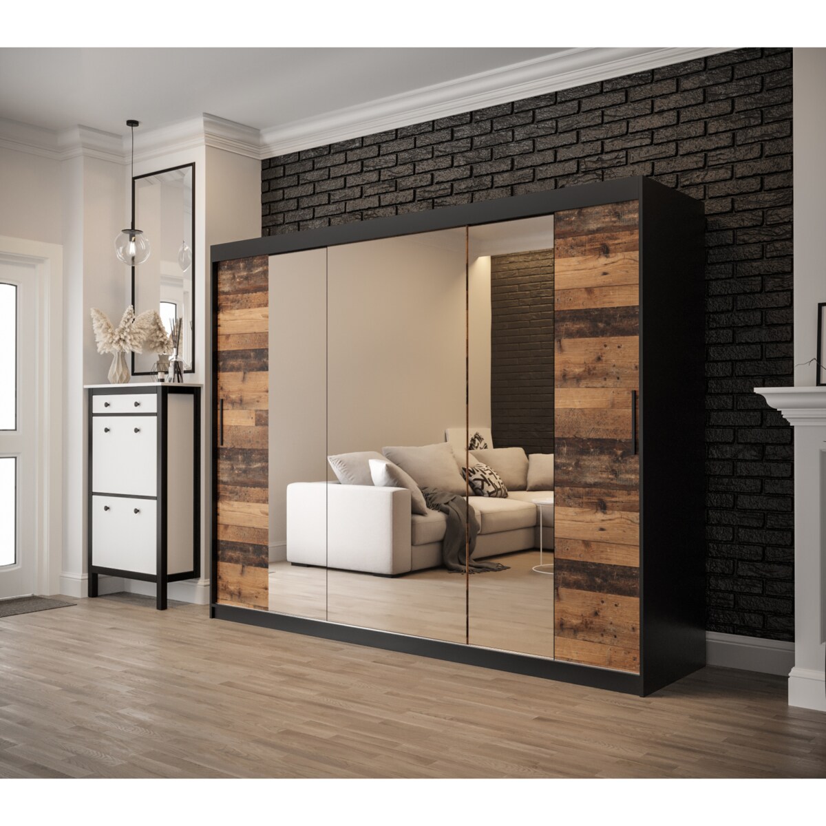 Szafa przesuwna OLDSTYLE T2 250 Czarny / Old Style