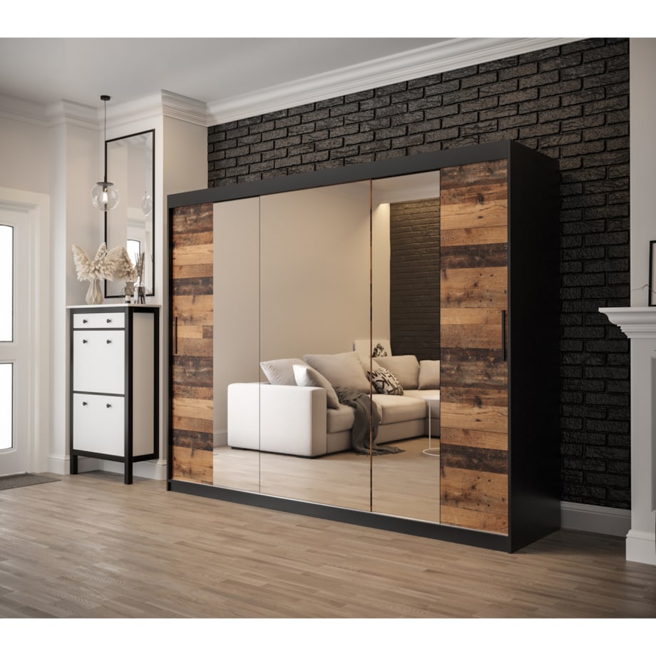 Szafa przesuwna OLDSTYLE T2 250 Czarny / Old Style