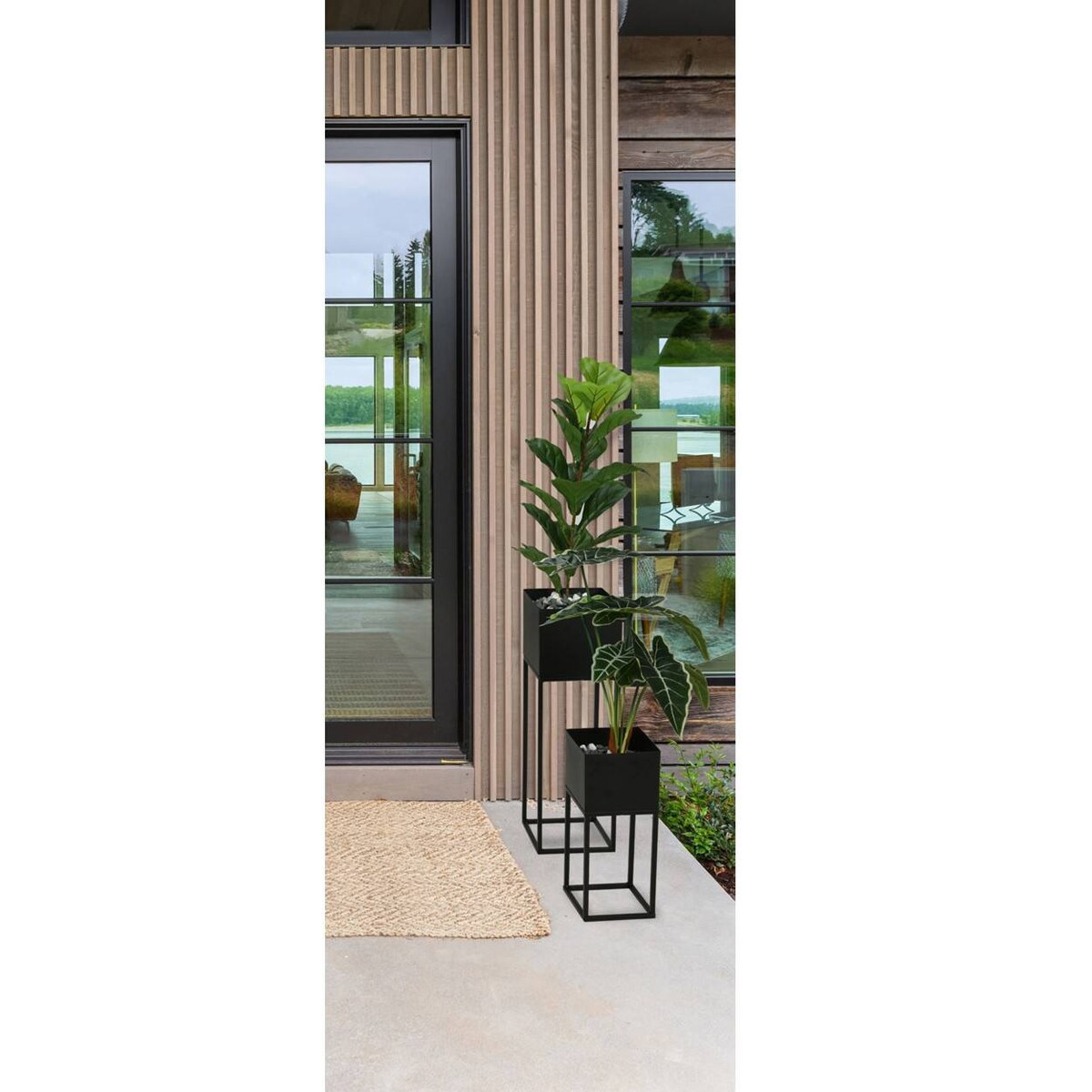 ProGarden Komplet metalowych kwietników 2 szt.