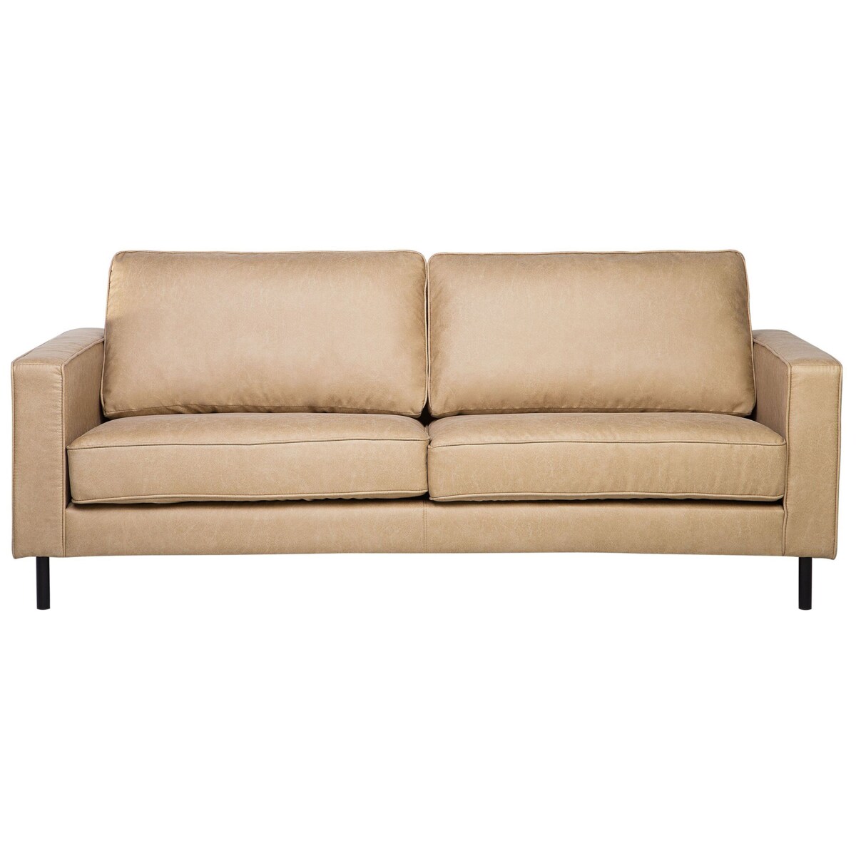 Komplet wypoczynkowy 4-osobowy ekoskóra beżowy SAVALEN