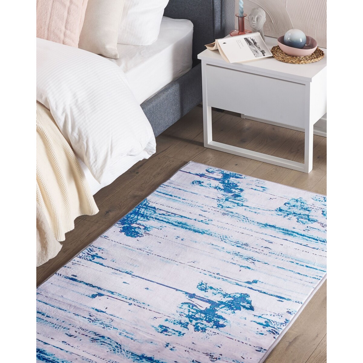 Dywan 80 x 150 cm niebieski BURDUR