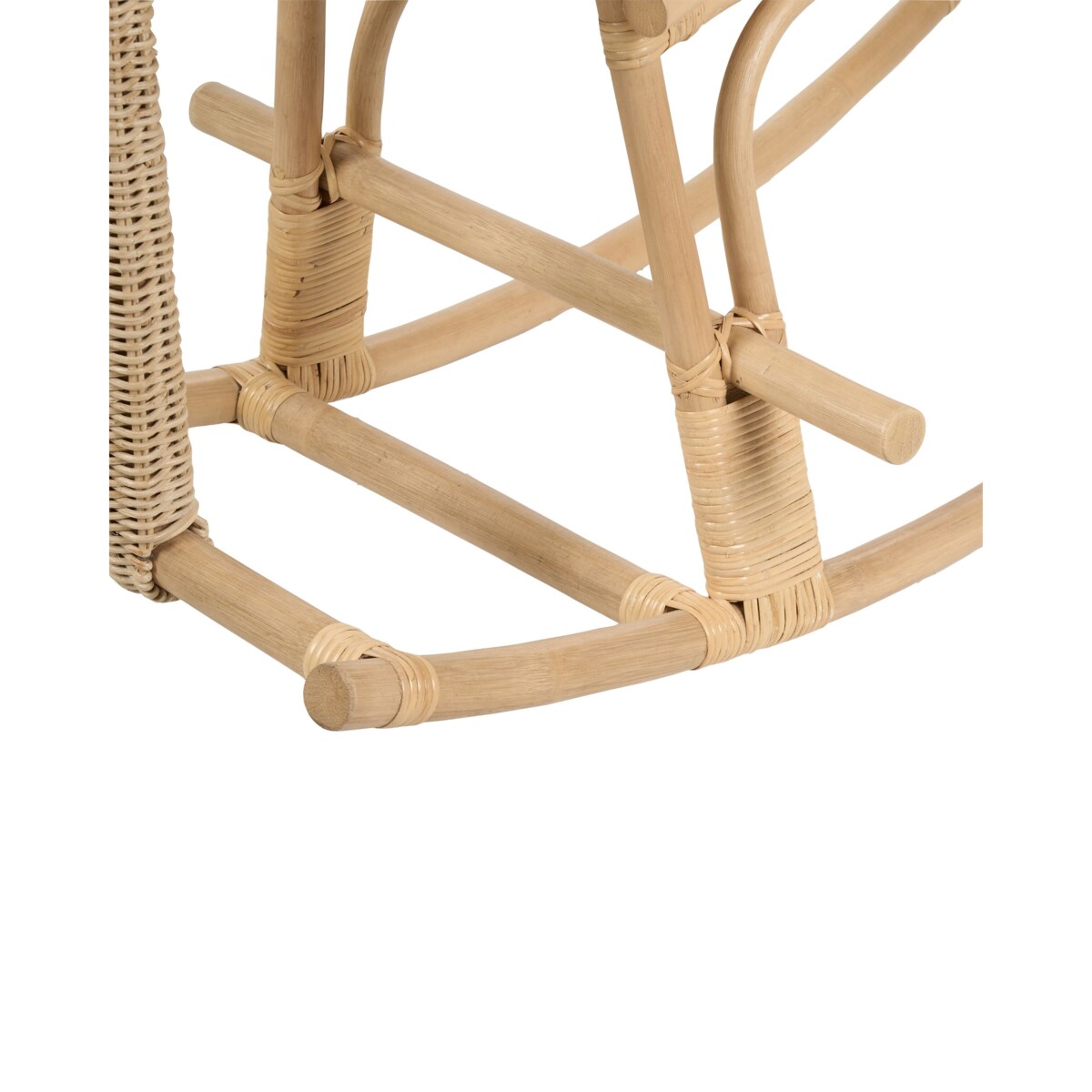 Rattanowy bujak na biegunach słoń naturalny AMPOLLINO