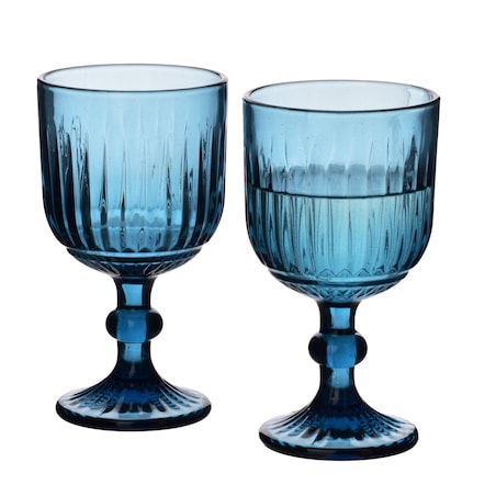 ELISE BLUE Komplet 4 kieliszków9x16.4cm