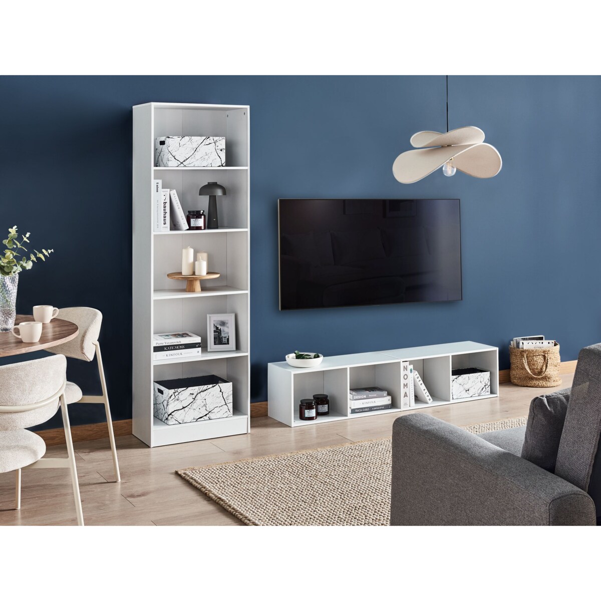 Regał 4 półki WINNIPEG 143 cm Biały