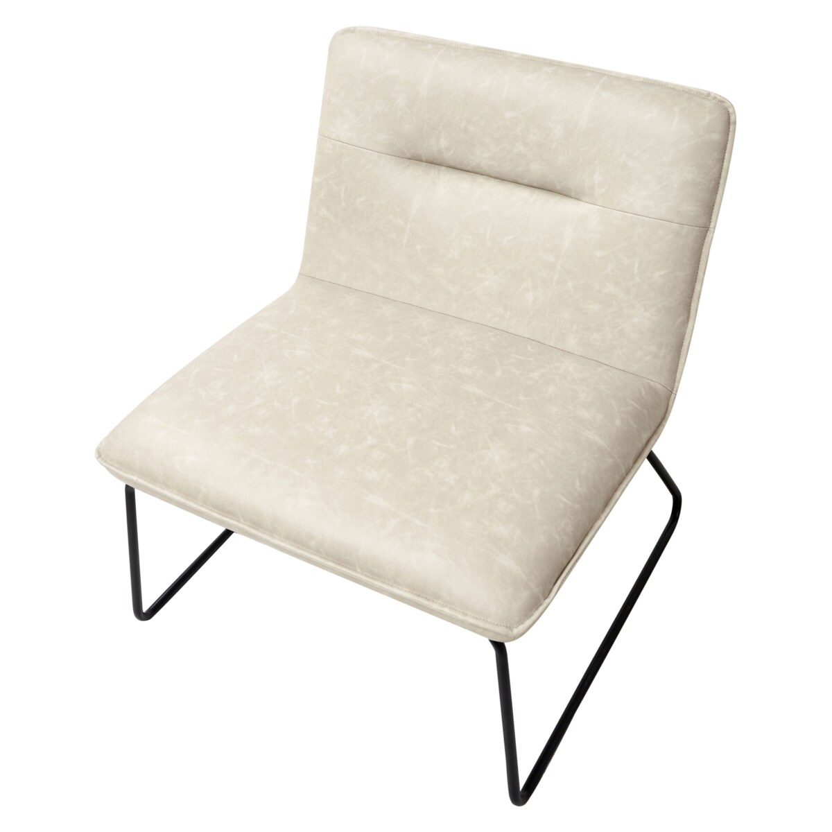 Fotel COTULLA Ekoskóra Jasnobeżowy