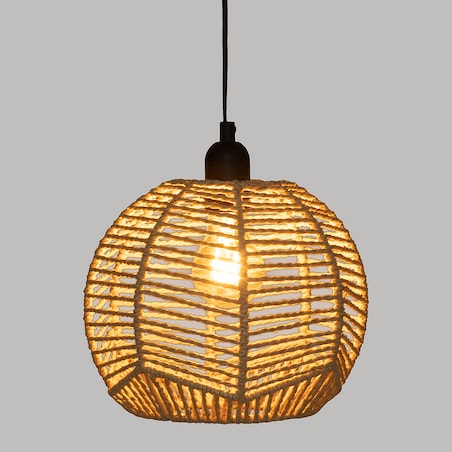 Lampa wisząca CAREN z kloszem z plecionki, Ø 24 cm