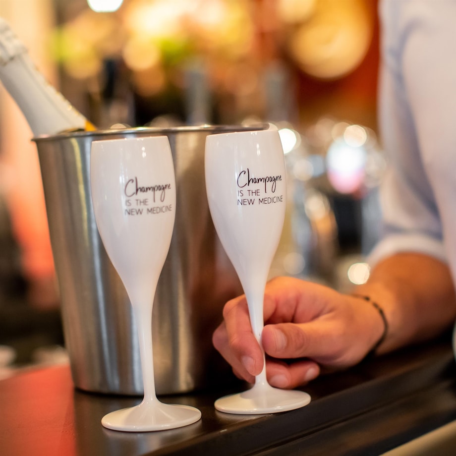 Kieliszek do szampana SUPERGLAS z nadrukiem, KOZIOL