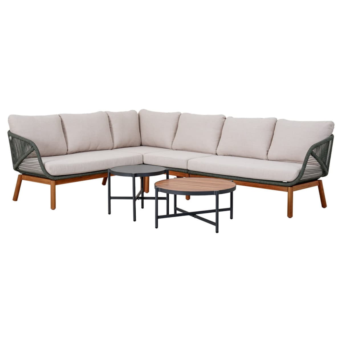 Zestaw mebli ogrodowych narożnych Auro, komplet wypoczynkowy beżowy