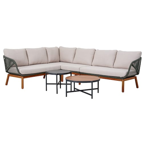 Zestaw mebli ogrodowych narożnych Auro, komplet wypoczynkowy beżowy