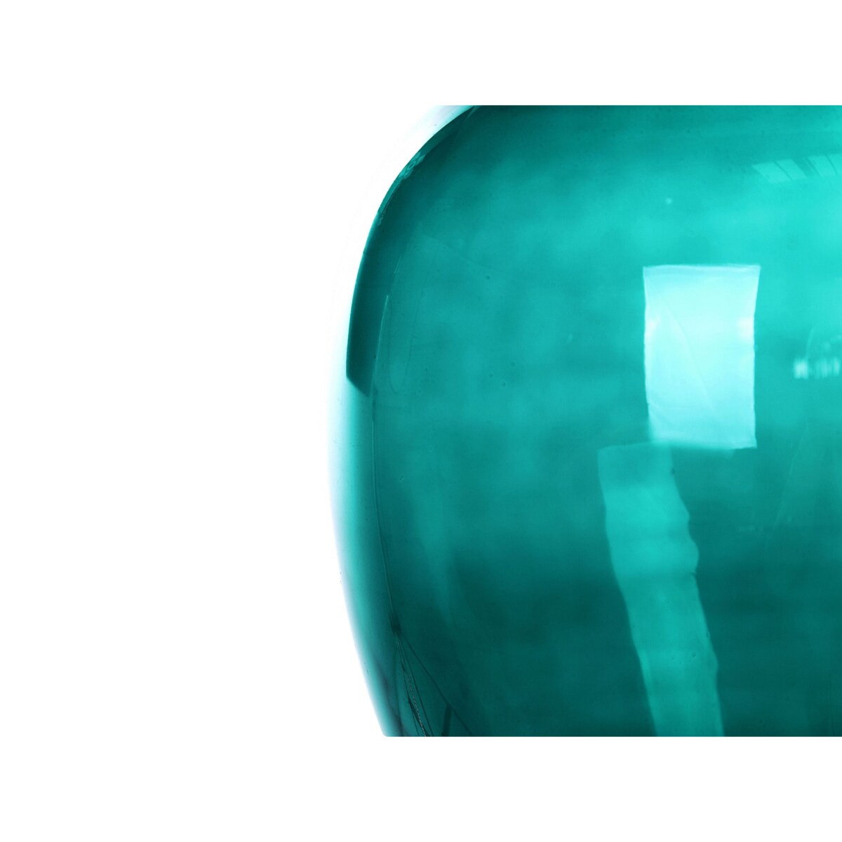 Wazon na kwiaty szklany 39 cm turkusowy ROTI