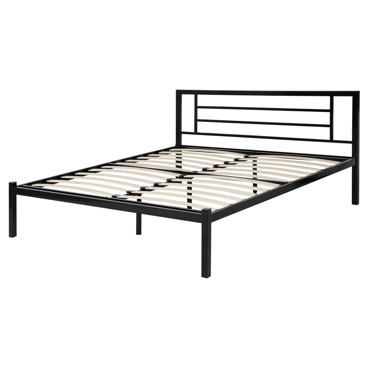 Łóżko metalowe 160 x 200 cm czarne CUSSET