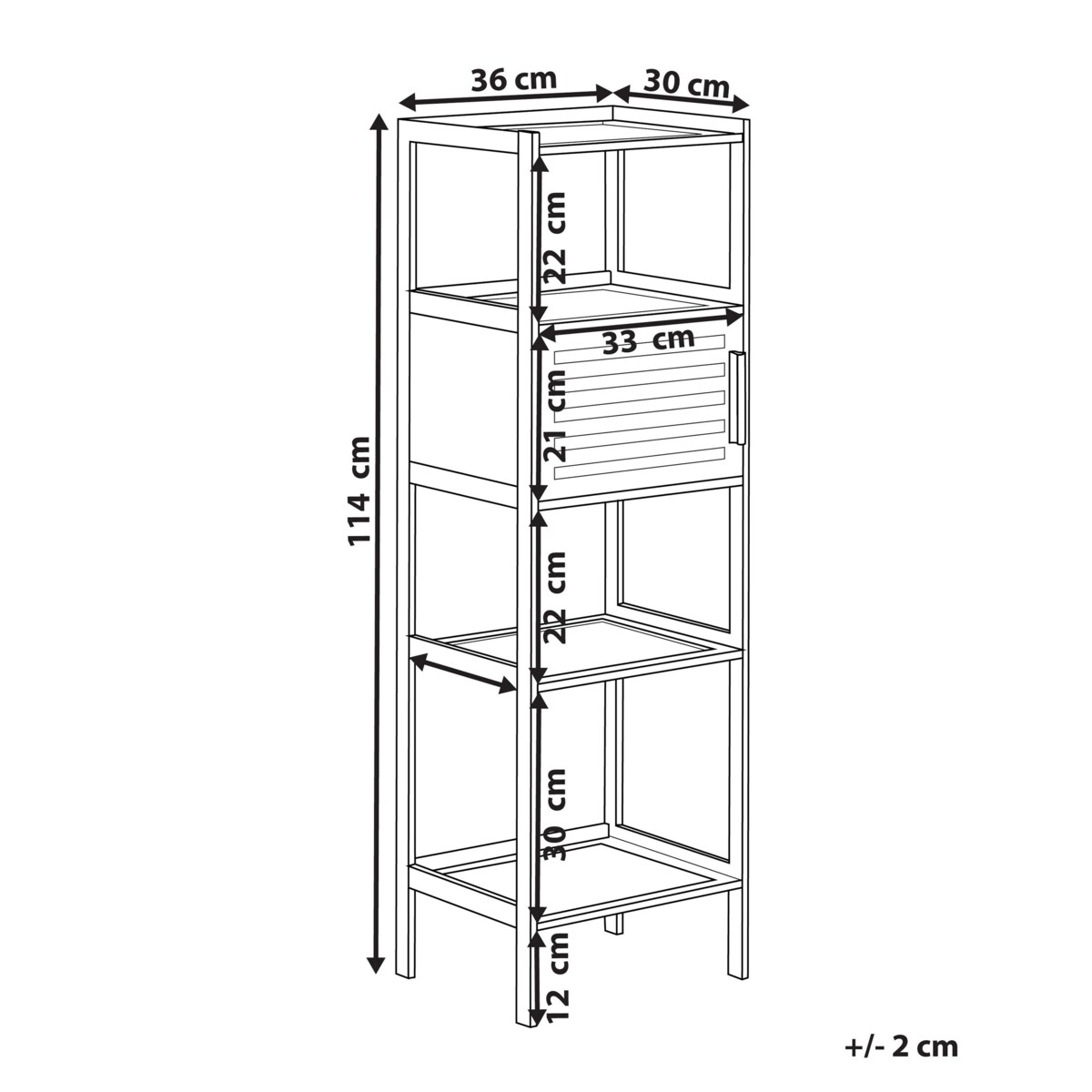 Bambusowy regał łazienkowy jasne drewno LAFAYETTE