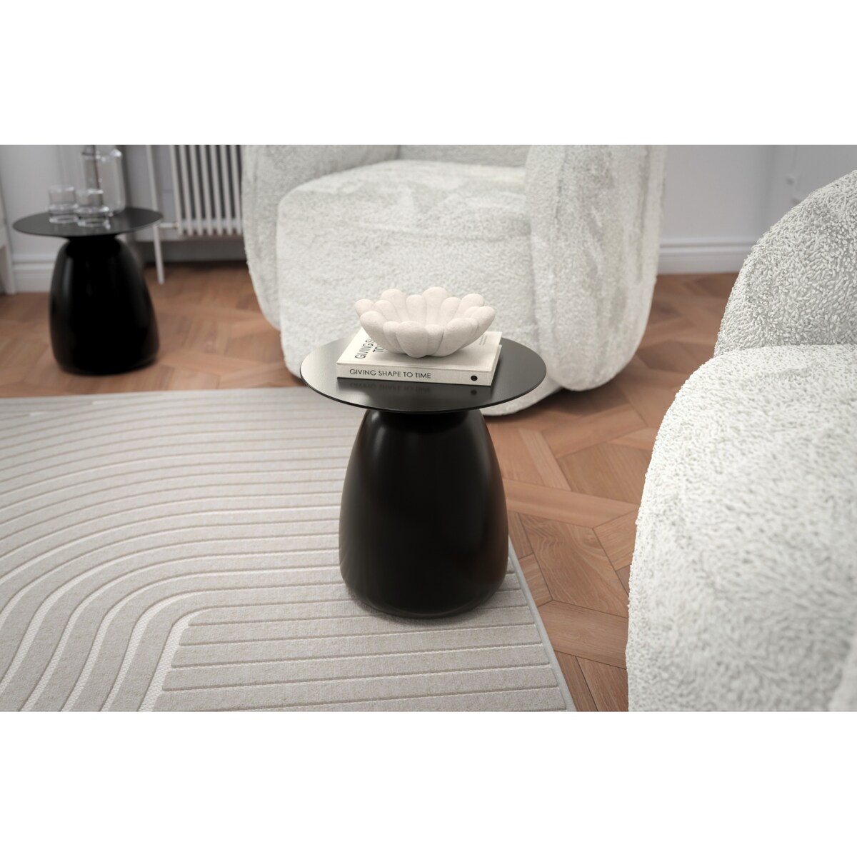 Stolik drewniany różne kolory Baobab 34, kolor czarny