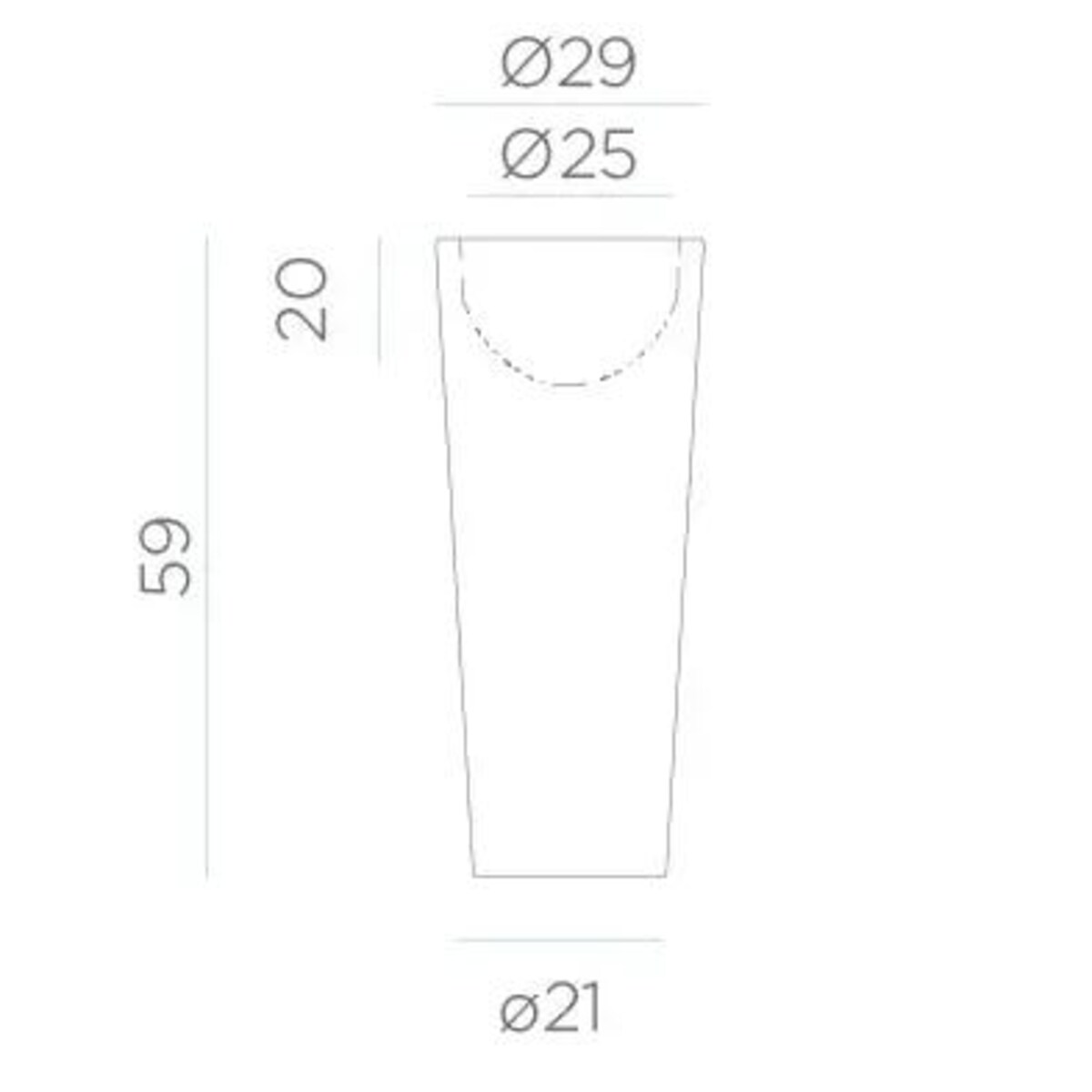 Stojąca donica ogrodowa Ficus LUMFC060OFNW King Home IP65 biała