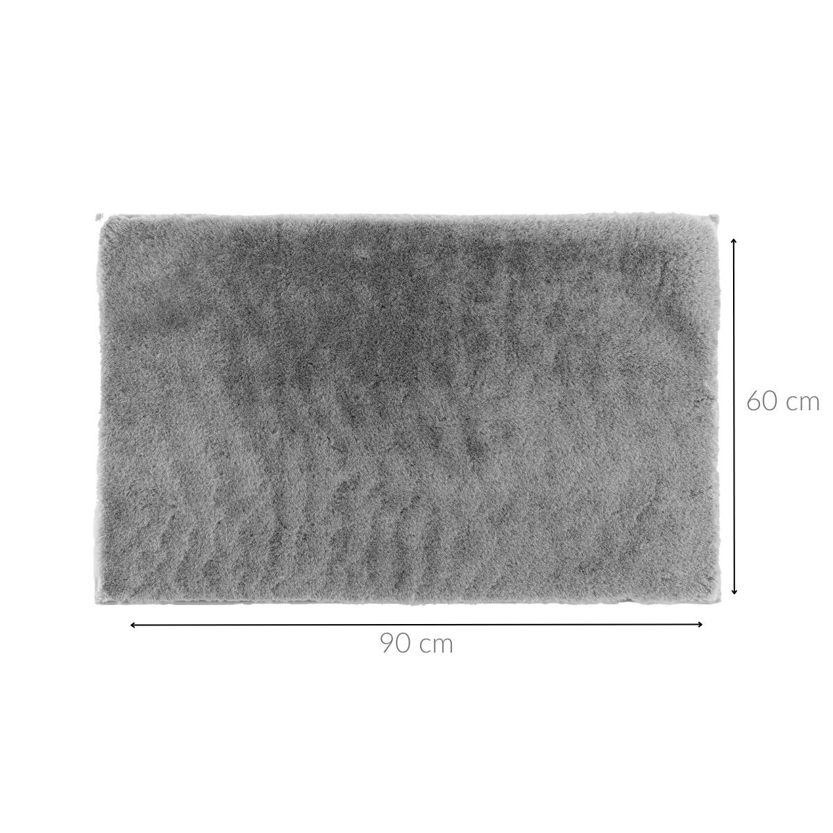 Miękki dywan ze sztucznego futra, szary, FELINE