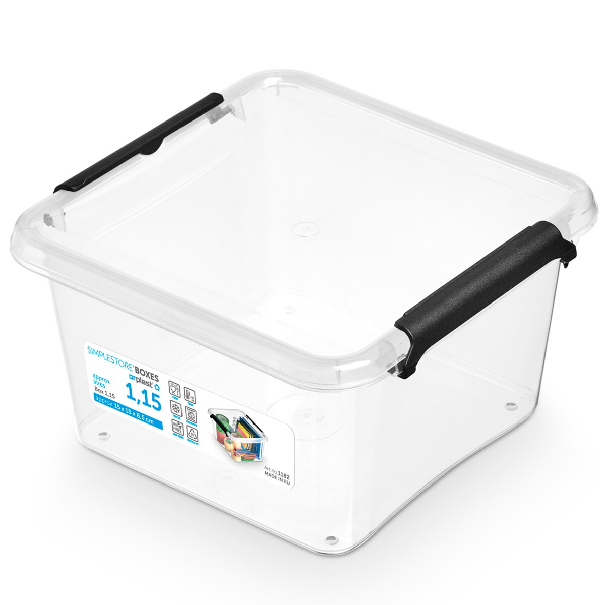 Pojemnik Plastikowy Pudełko Z Pokrywą Do Przechowywania Organizer 1,15L