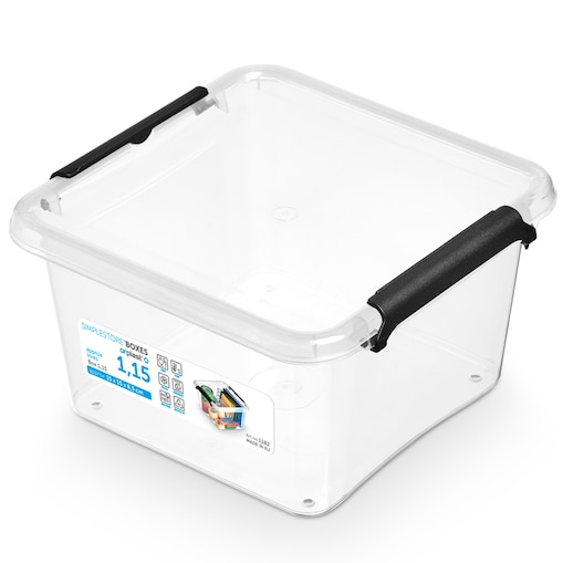 Pojemnik Plastikowy Pudełko Z Pokrywą Do Przechowywania Organizer 1,15L