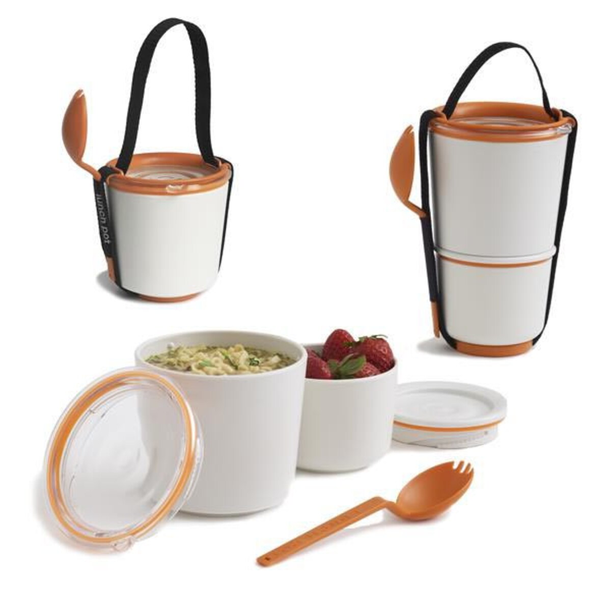 Pojemnik na lunch/zupę LUNCH POT (pomarańczowo-biały) Black+Blum wycofane