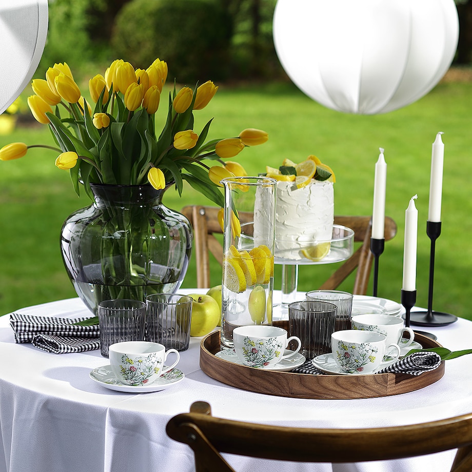 Zestaw filiżanek ze spodkami dla 6 osób 12 el. Yvette Letni Powiew G763