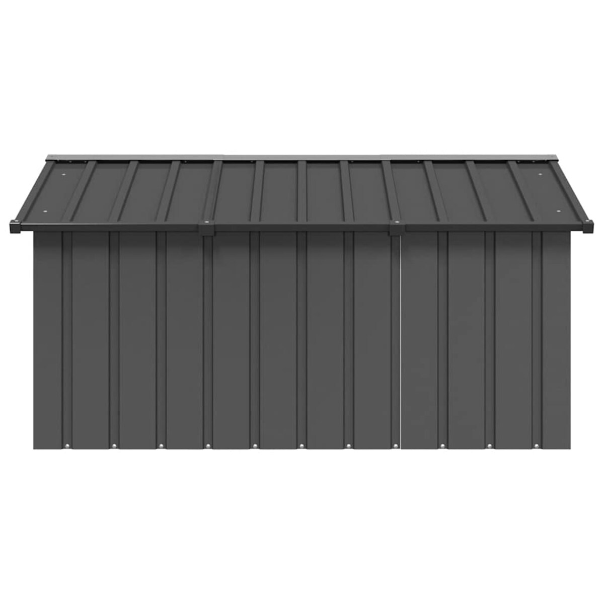 vidaXL Buda dla psa, antracytowa, 116,5x153x81,5 cm, stal