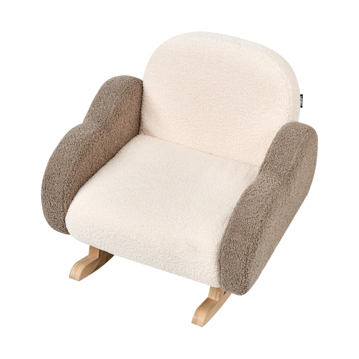 Fotel bujany dziecięcy boucle beżowy SKARE