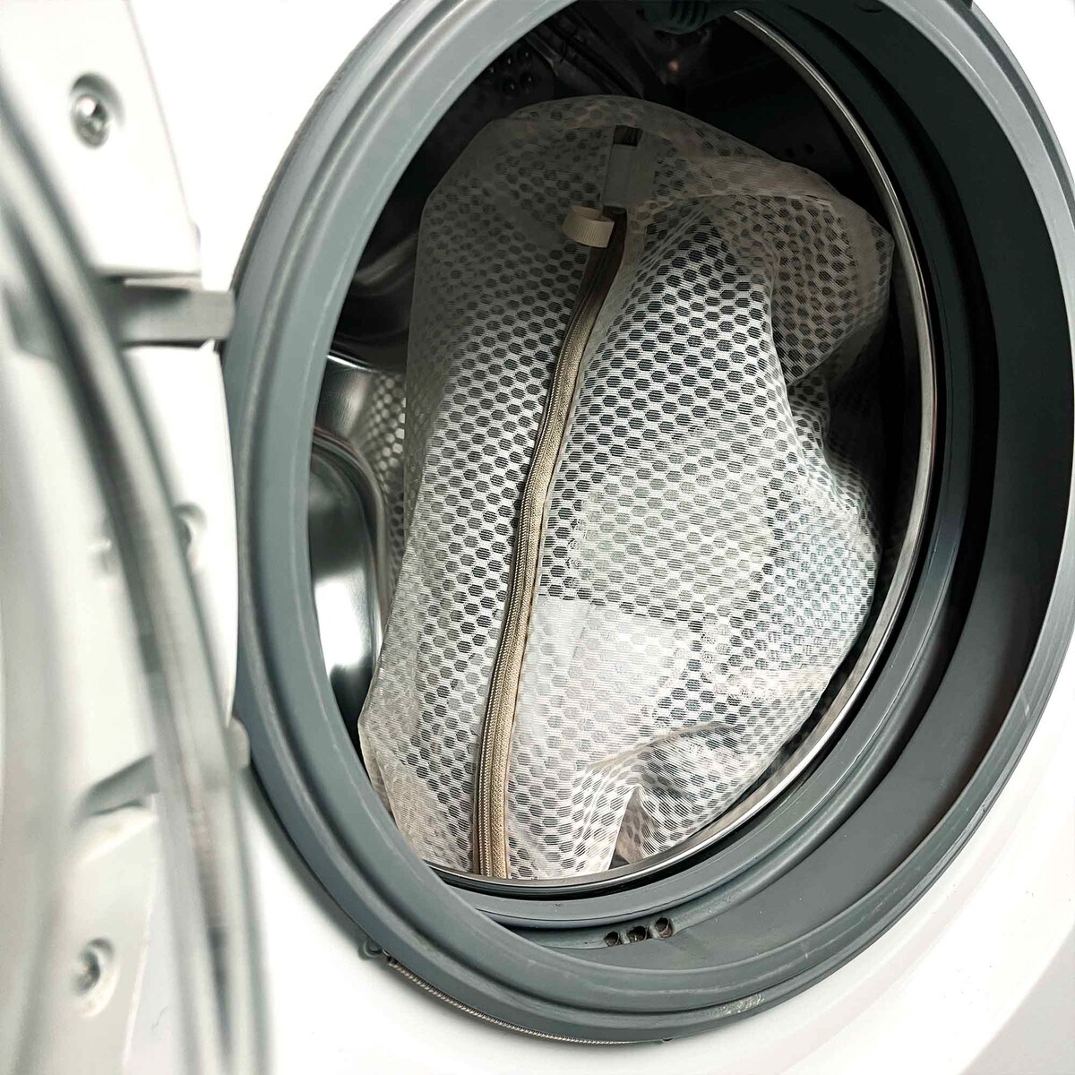 Siatka Worek Na Pranie Ubrań Bielizny Kosz Na Pranie 22X33 Cm Beżowy