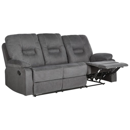 Sofa z manualną funkcją relaksu 3-osobowa szara BERGEN II