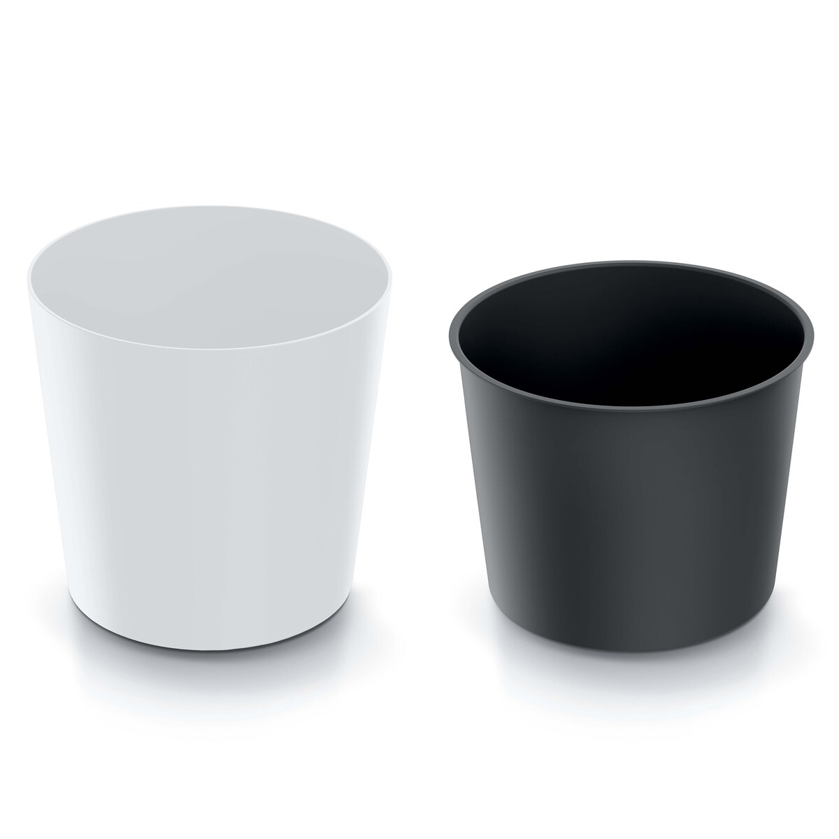 Doniczka Donica Ogrodowa 25/30 Cm Zestaw Okrągła Na Taras Do Ogrodu Domu Biała