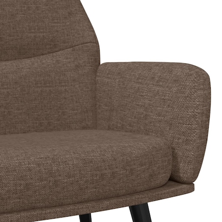 vidaXL Fotel z podnóżkiem, kolor taupe, obity tkaniną